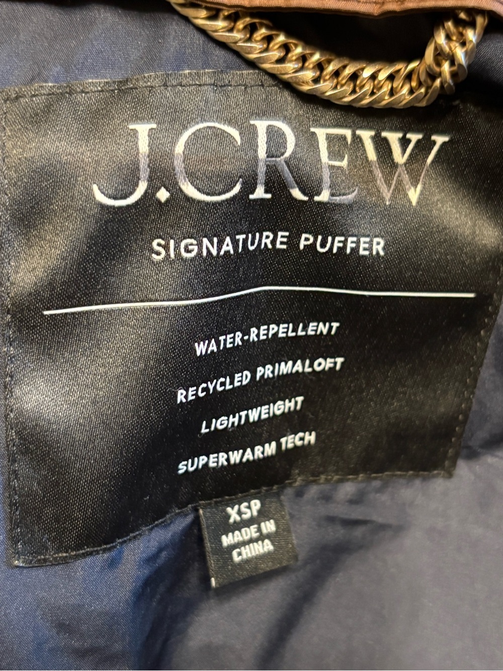 J.CREW Quilted Barn Jacket Brown Black Corduroy Collar Style XSP - Picture 7 of 9